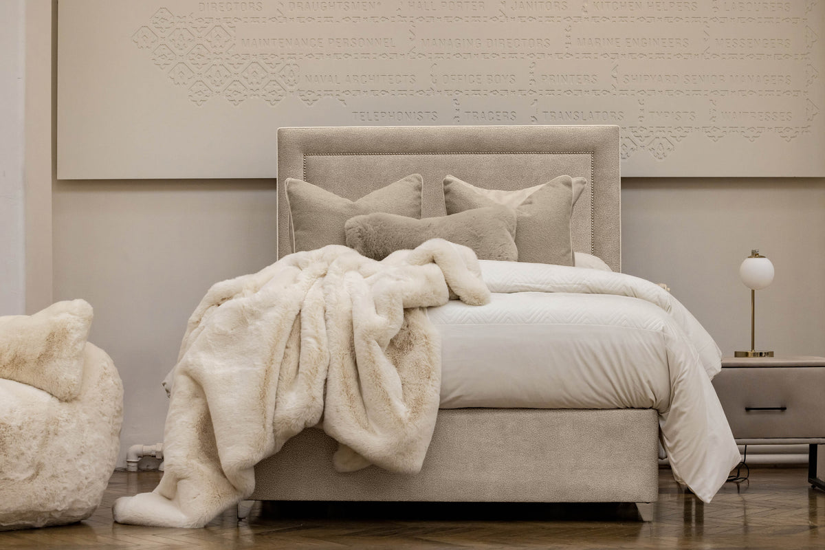 Blissful Bed with Platinum Mattress Boucle Range