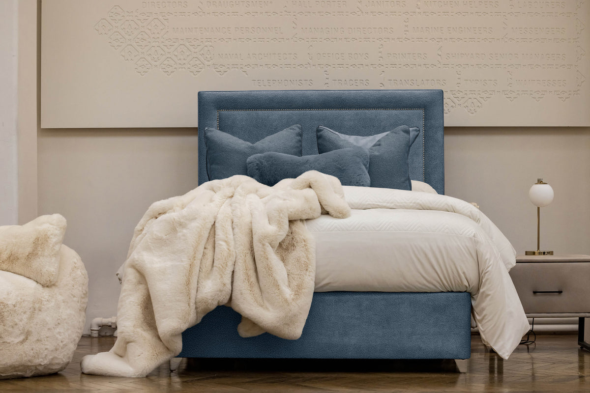 Blissful Bed with Platinum Mattress Boucle Range