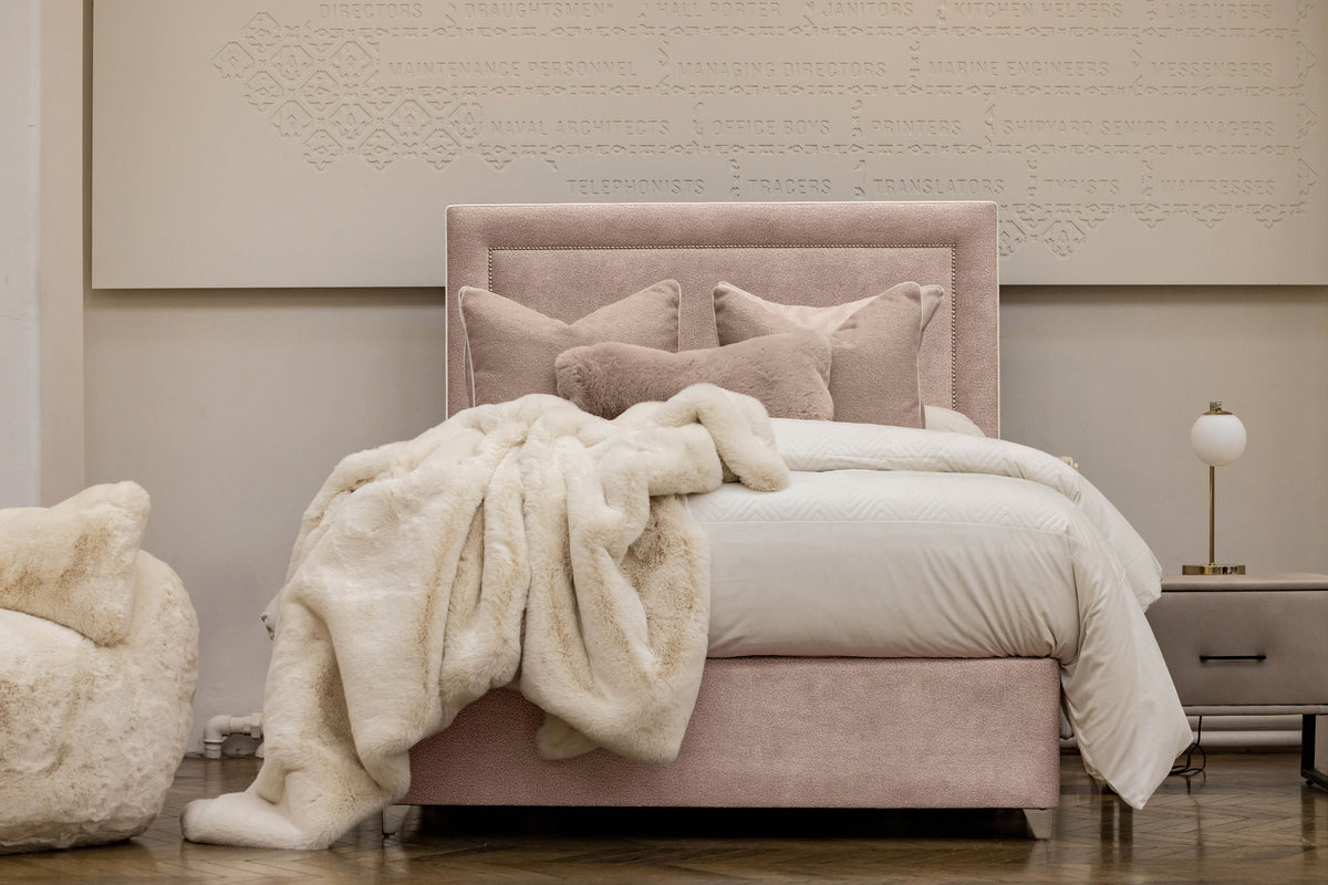 Blissful Bed with Platinum Mattress Boucle Range