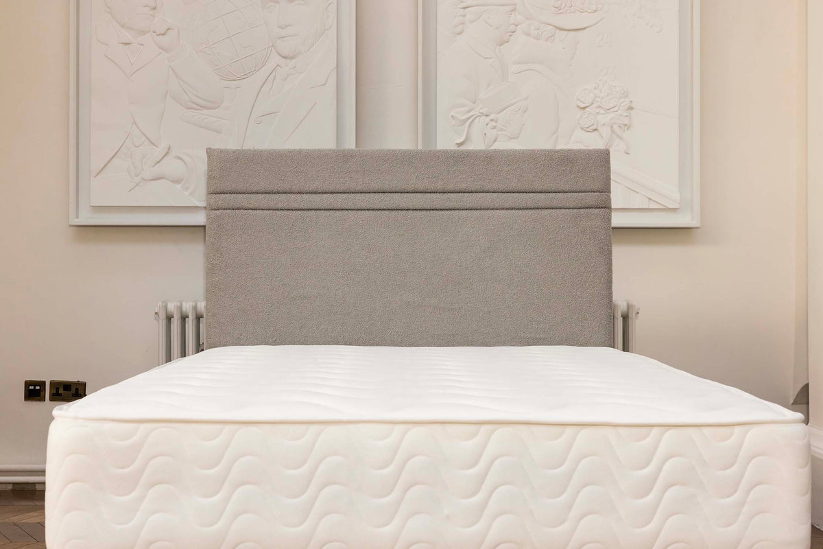 Boucle Dreamscape Divan Bed Set - Including Mattress, Bed and Headboard