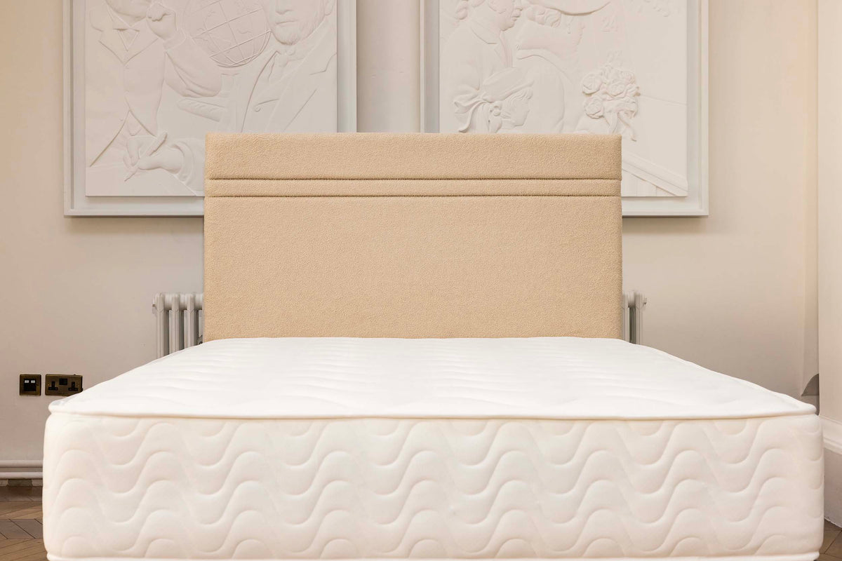 Boucle Dreamscape Divan Bed Set - Including Mattress, Bed and Headboard