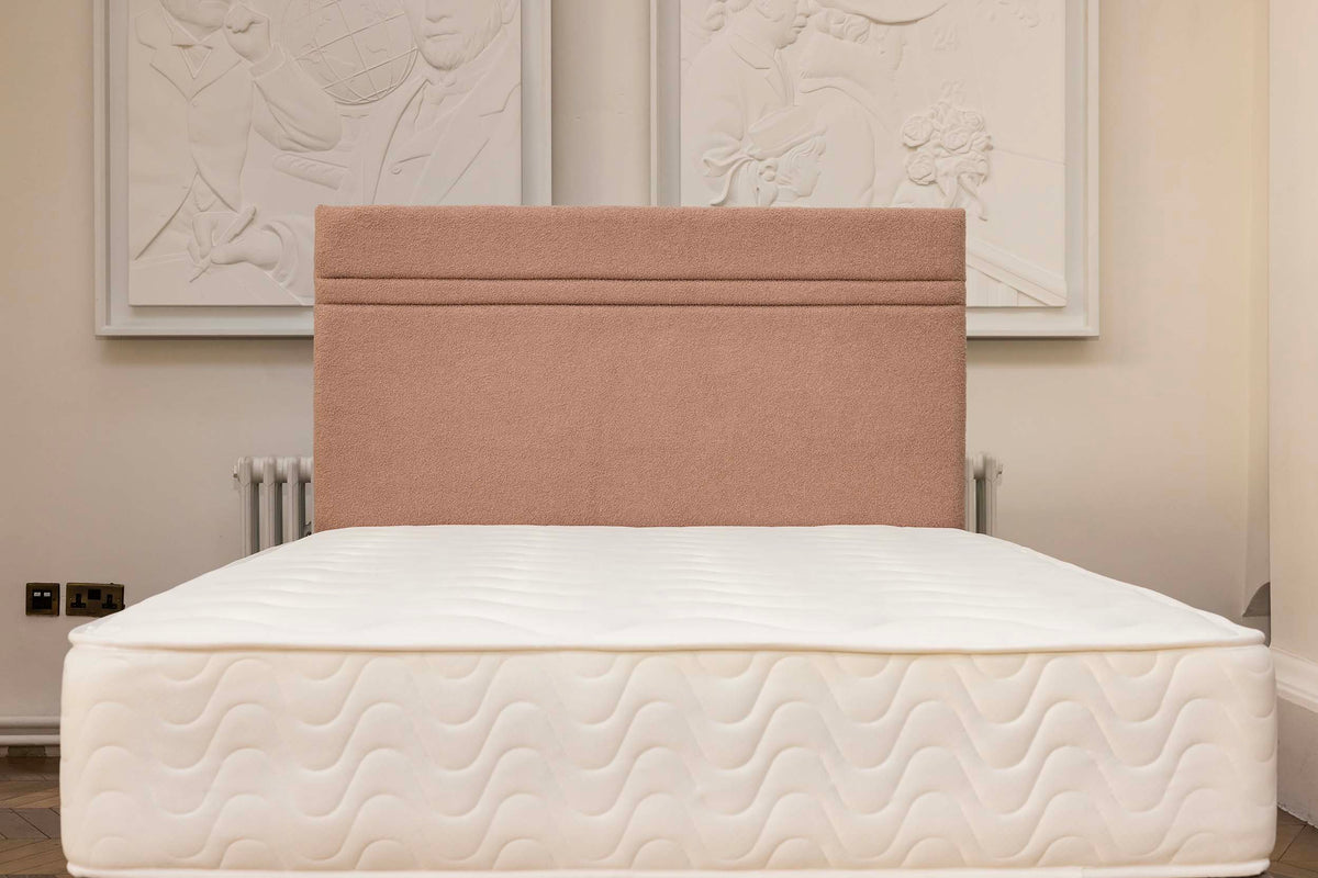 Boucle Dreamscape Divan Bed Set - Including Mattress, Bed and Headboard