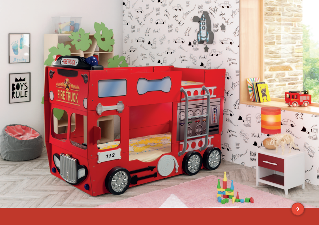 Fire Truck Bunk Bed