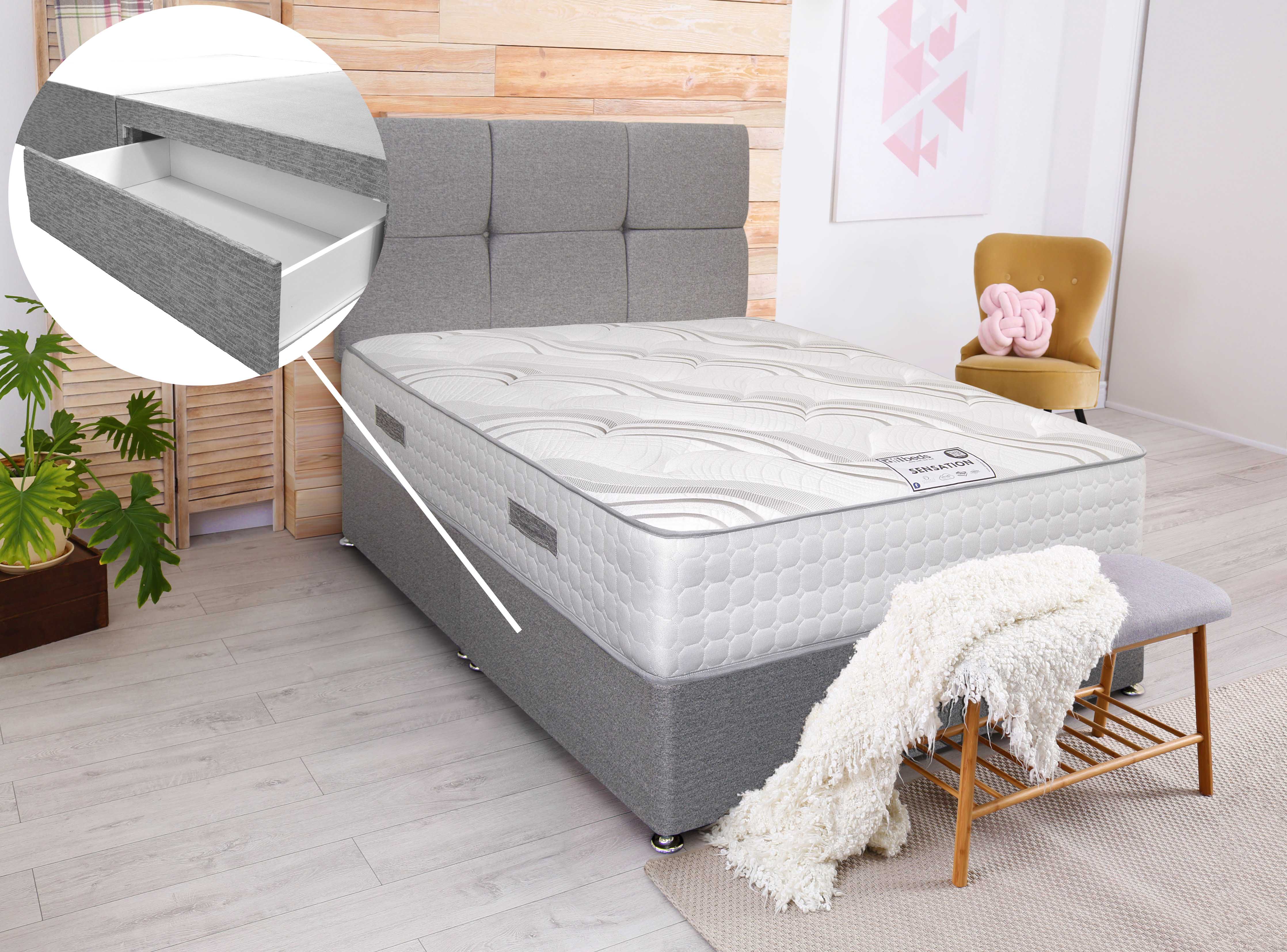 Double top divan set