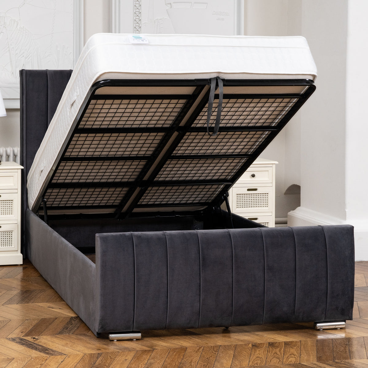 DFI Gaslift Ottoman Bed with Wingback Headboard