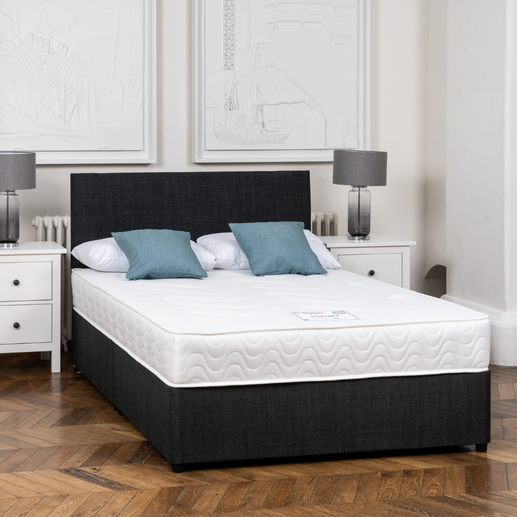 DFI Black Charcoal Edition Divan  Set With Mattress Option