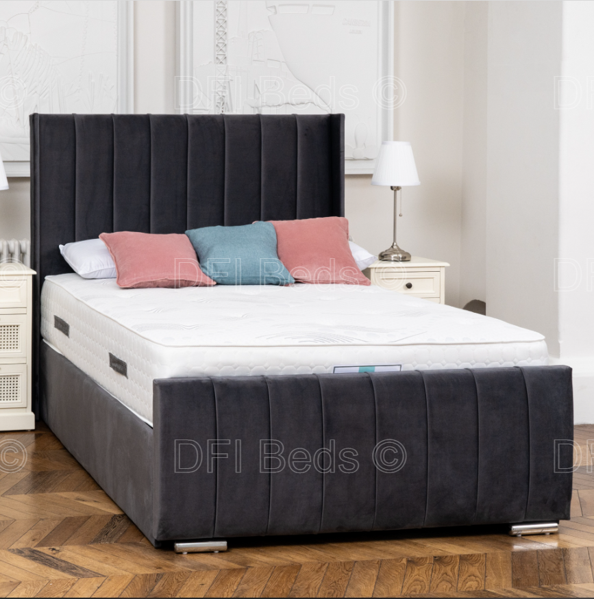 DFI Gaslift Ottoman Bed with Wingback Headboard