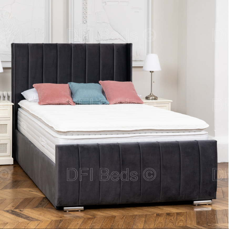DFI Gaslift Ottoman Bed with Wingback Headboard