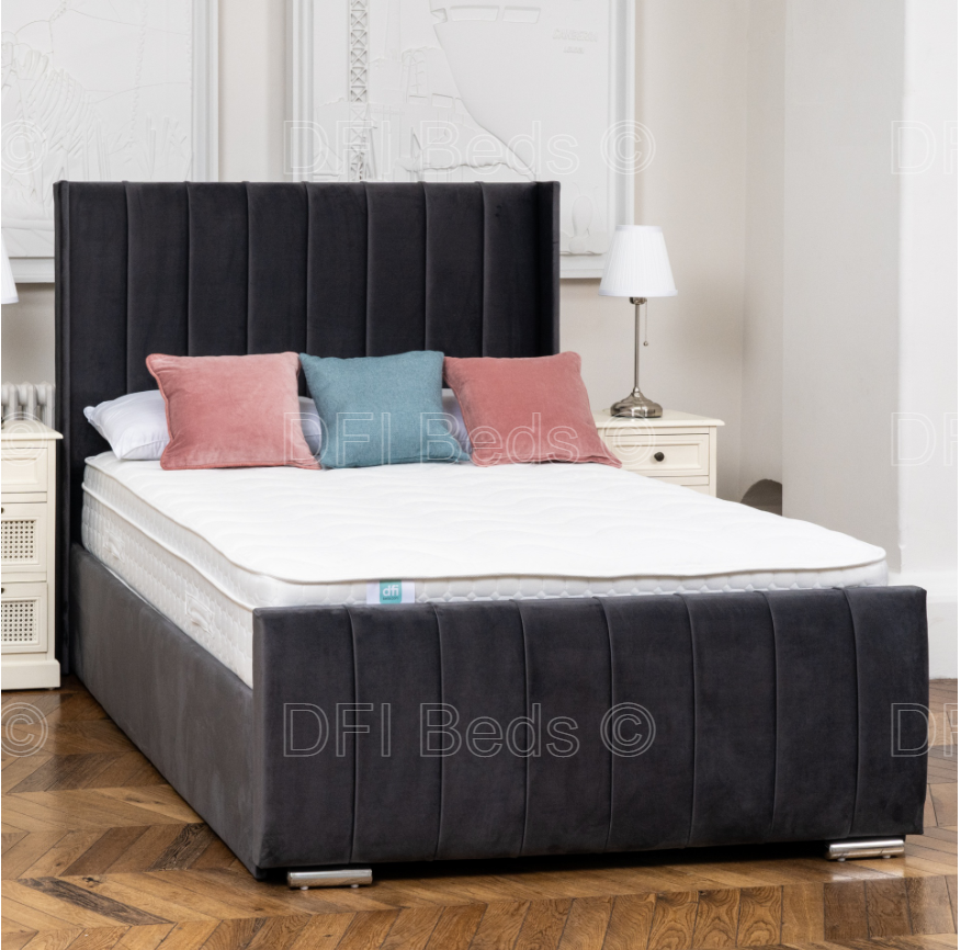 DFI Gaslift Ottoman Bed with Wingback Headboard